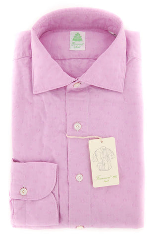 Finamore Napoli Pink Shirt - Extra Slim - 16 US / 41 EU
