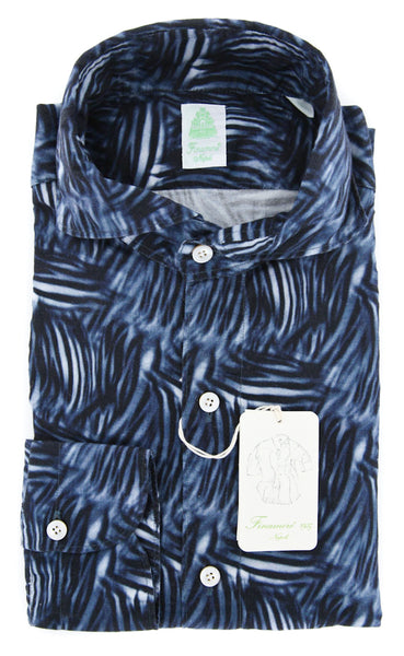 Finamore Napoli Blue Shirt - Extra Slim - 15.75/40 - (SEN08033103)