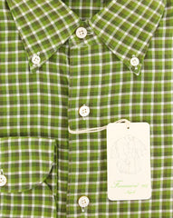 Finamore Napoli Green Shirt - Extra Slim - 15.75/40 - (SEN98009104)