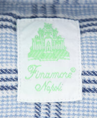 Finamore Napoli Light Blue Plaid Shirt - Extra Slim - (FN) - Parent