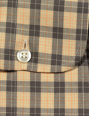 Finamore Napoli Orange Plaid Cotton Shirt - Slim - (485) - Parent