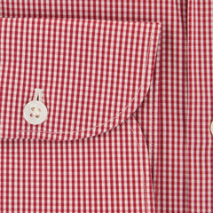 Finamore Napoli Red Micro-Check Cotton Shirt - Slim - (TU) - Parent
