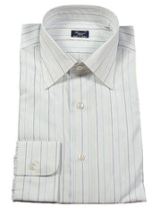 Finamore Napoli White Striped Cotton Shirt - Slim - 15.75/40 - (489)