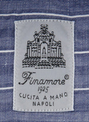 Finamore Napoli Blue Striped Shirt - Extra Slim - (FN-SHRTBLUEY22) - Parent