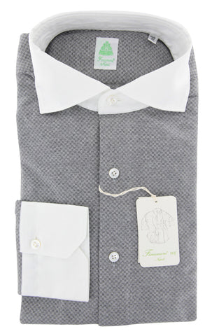 Finamore Napoli Gray Shirt - Extra Slim