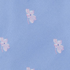 Finamore Napoli Light Blue Floral Silk Tie - 3.25" x 58" - (562)