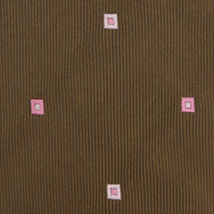Finamore Napoli Brown Foulard Silk Tie - 3.25" x 58.5" - (9R)
