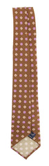 Finamore Napoli Brown Geometric Tie - 3" x 58" - (TIEGEOX179)
