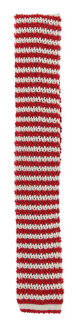 Finamore Napoli Red Knit Tie