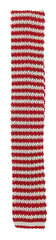 Finamore Napoli Red Striped Knit Tie - 2.25" x 56" - (85)