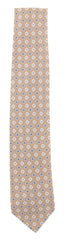 Finamore Napoli Light Brown Foulard Silk Tie - 3" x 58.5" - (9P)