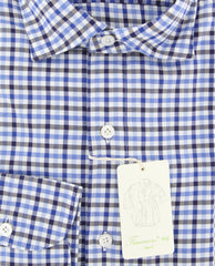 Finamore Napoli Blue Plaid Shirt - Extra Slim - (2018022716) - Parent