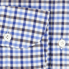 Finamore Napoli Blue Plaid Shirt - Extra Slim - (2018022716) - Parent