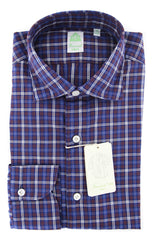 Finamore Napoli Blue Plaid Shirt - Extra Slim - (2018022310) - Parent