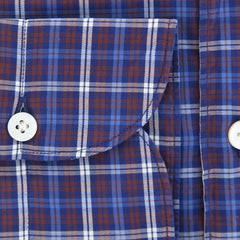 Finamore Napoli Blue Plaid Shirt - Extra Slim - (2018022310) - Parent