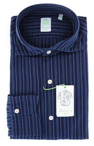 Finamore Napoli Dark Blue Shirt - Extra Slim