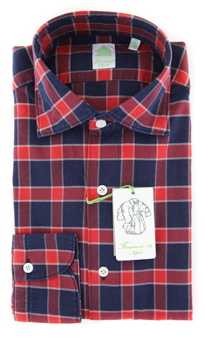 Finamore Napoli Red Shirt - Extra Slim