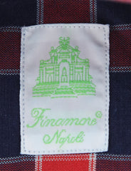 Finamore Napoli Red Window Pane Shirt - Extra Slim - (2018031320) - Parent