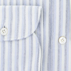 Finamore Napoli Light Blue Striped Shirt - Extra Slim - (FNTYO7884SIZ) - Parent