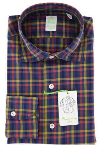 Finamore Napoli Navy Blue Shirt - Extra Slim