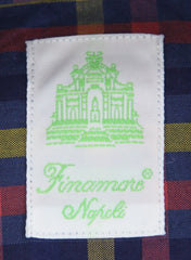 Finamore Napoli Navy Blue Plaid Cotton Shirt - Extra Slim - (IR) - Parent