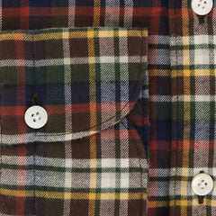 Finamore Napoli Brown Plaid Shirt - Extra Slim - (FNO11915) - Parent