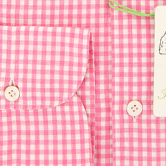 Finamore Napoli Pink Check Shirt - Extra Slim - (FNTYO1273LUZ) - Parent
