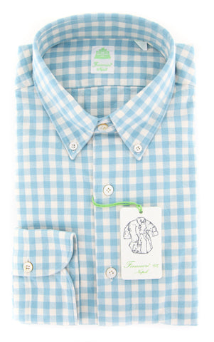 Finamore Napoli Turquoise Shirt - Extra Slim