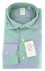 Finamore Napoli Green Plaid Shirt - Extra Slim - 15.75/40 - (FNTYOLUIGIZ1)