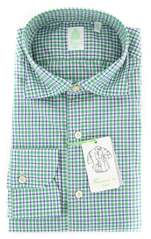 Finamore Napoli Green Shirt - Extra Slim