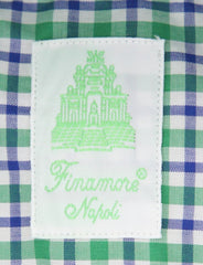 Finamore Napoli Green Plaid Shirt - Extra Slim - (FNTYOLUIGIZ1) - Parent
