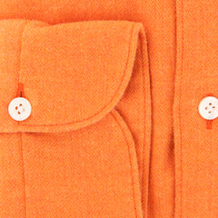 Finamore Napoli Orange Solid Shirt - Extra Slim - (2018031322) - Parent