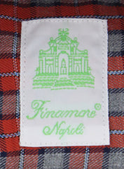Finamore Napoli Red Plaid Shirt - Extra Slim - (2018031318) - Parent