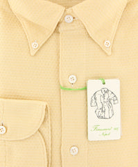 Finamore Napoli Yellow Solid Shirt - Extra Slim - (FNTYO75119LUCZ) - Parent