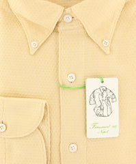 Finamore Napoli Yellow Solid Shirt - Extra Slim - (FNTYO75119LUCZ) - Parent
