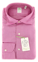 Finamore Napoli Pink Solid Shirt - Extra Slim - (2018031314) - Parent