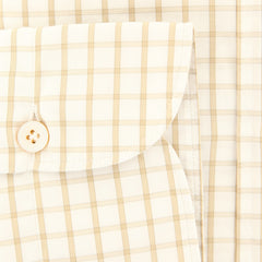 Finamore Napoli Off White Window Pane Shirt - Extra Slim - (2018022820) - Parent