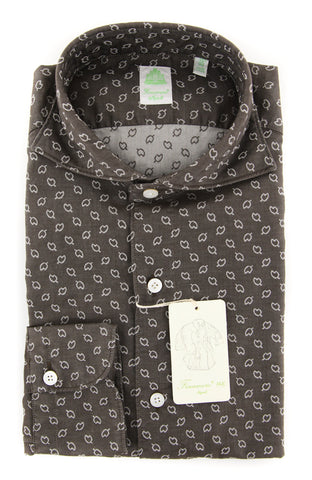Finamore Napoli Brown Shirt - Extra Slim