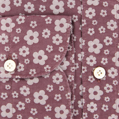 Finamore Napoli Purple Floral Shirt - Extra Slim - (2018031316) - Parent
