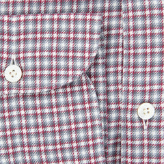 Finamore Napoli Burgundy Red Fancy Shirt - Extra Slim - (201802273) - Parent