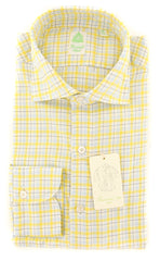 Finamore Napoli Yellow Plaid Shirt - Extra Slim - (2018022713) - Parent