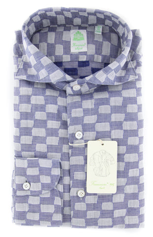 Finamore Napoli Blue Shirt - Extra Slim