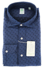 Finamore Napoli Blue Foulard Shirt - Extra Slim - 16/41 - (FNTYO812362LUZ)