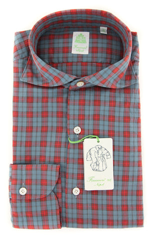 Finamore Napoli Red Shirt - Extra Slim