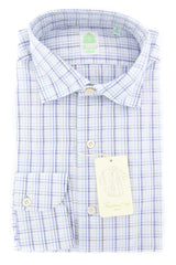 Finamore Napoli Blue Plaid Shirt - Extra Slim - (2018022715) - Parent