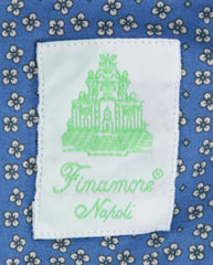 Finamore Napoli Blue Floral Cotton Shirt - Extra Slim - (UE) - Parent