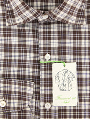 Finamore Napoli Brown Plaid Shirt - Extra Slim - (FNTYOLUIGIZ2) - Parent