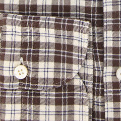 Finamore Napoli Brown Plaid Shirt - Extra Slim - (FNTYOLUIGIZ2) - Parent