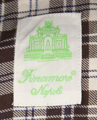 Finamore Napoli Brown Plaid Shirt - Extra Slim - (FNTYOLUIGIZ2) - Parent