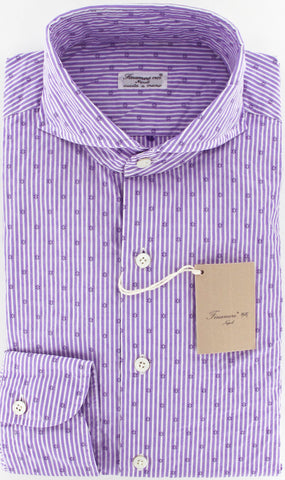 Finamore Napoli Lavender Purple Button-Front Shirt – Size: Medium US